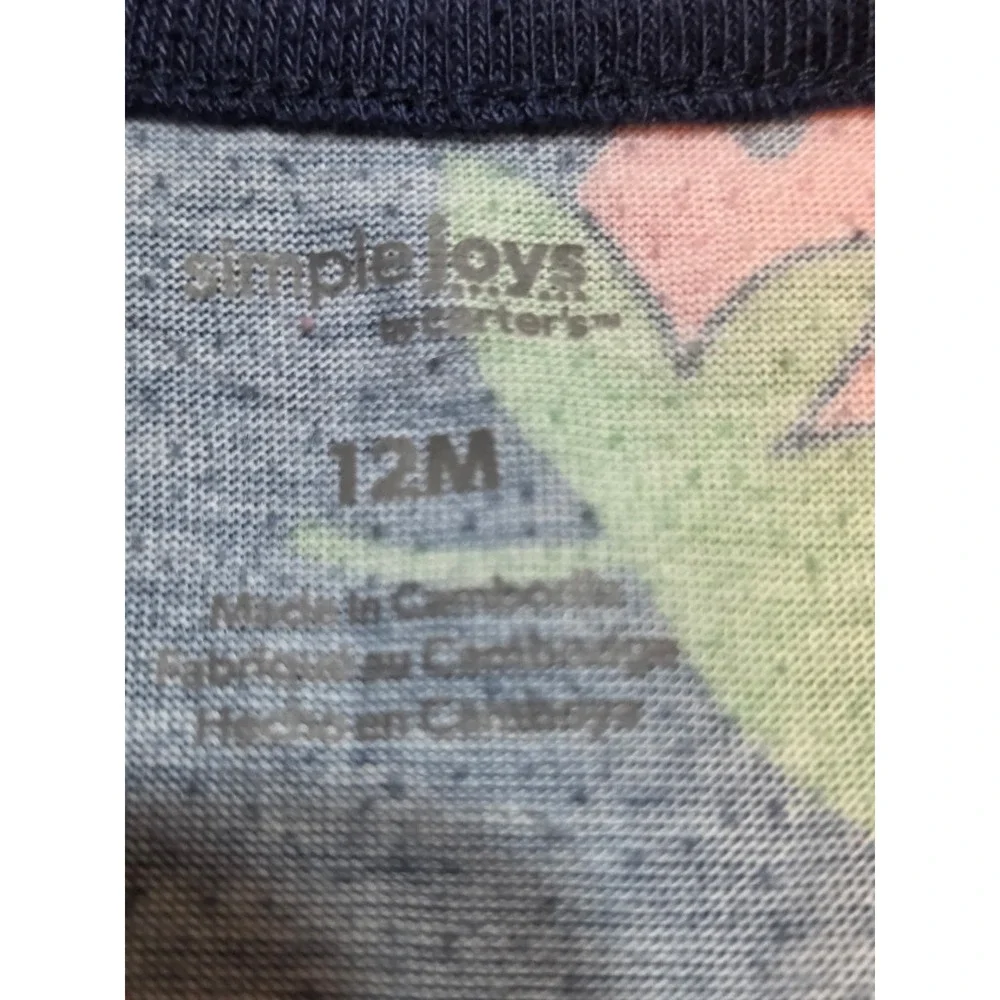 M345 Simple Joys by Carter's Baby Girls 12M 2 Pc Sleeper Lot Strawberry Flamingo